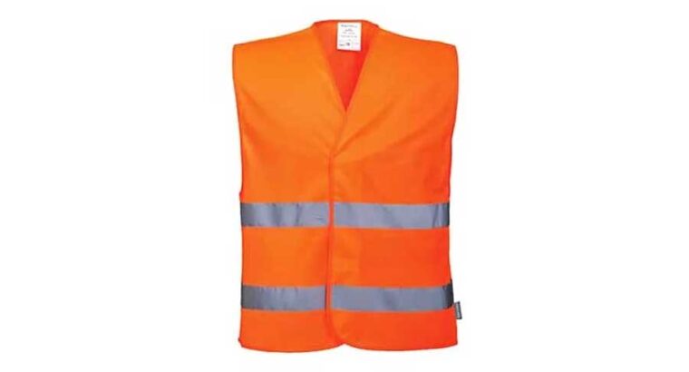 Chasuble de chantier haute visibilité orange fluo à Douala