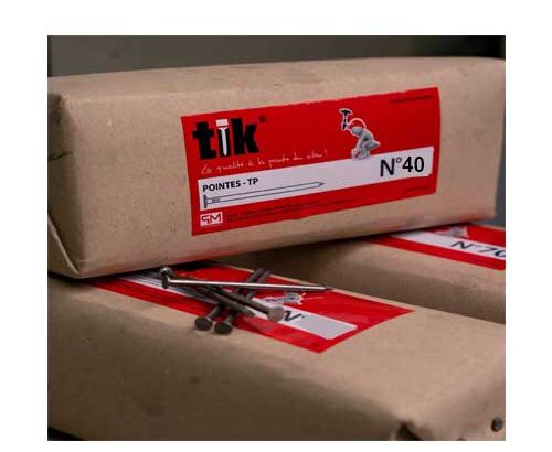 Pointe TIK d’acier à tête plate Prometal N°40 à vendre Douala
