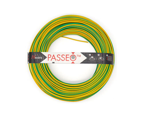 Nexans Fil électrique Rigide H07V-U Passeo 1×2.5 vert-Jaune 100 m à vendre Douala
