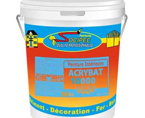 Acrybat 10000 blanc Socipec 30Kg -Peinture intérieur de finition mate à vendre Douala